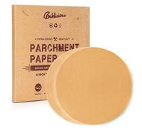 Baklicious Lot de 250 ronds de papier sulfurisé de 15,2 cm - Anti-adhésif - Cercles de cuisson pour la cuisson de gâteaux, la séparation des galettes et l'emballage de tortilla