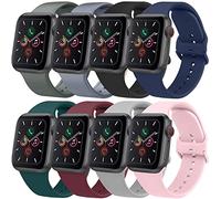 baklon 8 Pack Bracelet Compatible avec Apple Watch Bracelet 38mm 40mm 41mm 42mm 44mm 45mm, Bracelets en Silicone de Remplacement Compatible avec iWatch Se Series SE 7 6 5 4 3 2 1