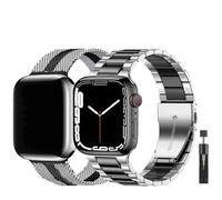 baklon Compatible avec Bracelet Apple Watch 38/40/41/42mm en Acier Inoxydable Metal pour Bracelet iWatch Series Ultra2/Ultra/SE2/SE/9 8 7 6 5 4 3 2 1 Noir dégradé