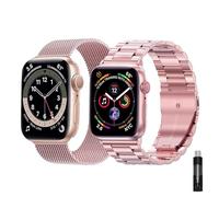 baklon Compatible avec Bracelet Apple Watch 42mm 44mm 45mm 49mm en Acier Inoxydable Metal pour Bracelet iWatch Series Ultra2/Ultra/SE2/SE/9 8 7 6 5 4 3 2 1 rose clair