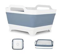 BAKOKI Bac Pliable avec vis de vidange - 10 l - Bac d'égouttement pour évier - avec vis de vidange, égouttoir - Évier Pliable, Peu encombrant, antidérapant, adapté à Un Usage Alimentaire - Idéal pour