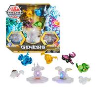 Bakugan Evolutions, Coffret Genesis Collection, 2 figurines articulées lumineuses, 4 exclusifs, 2 Nanogan, 8 cartes et 4 BakuCores, jouets pour garçons à partir de 6 ans