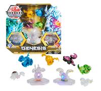 Bakugan Evolutions, Coffret Genesis Collection, 2 figurines articulées lumineuses, 4 exclusifs, 2 Nanogan, 8 cartes et 4 BakuCores, jouets pour garçons à partir de 6 ans