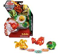 BAKUGAN Evolutions Pack de démarrage avec 3 (Ultra Pyrus Serpillious, Ventus Hydorous, Basic Aurelus Pegatrix), 6066543, Noir