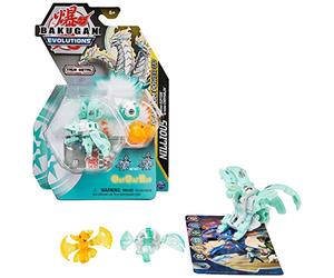 BAKUGAN Lot de 3 figurines « Evolution » Power Up avec 1 balle Platinum Series (Haos Nillious) et 2 Nanogan (Pyrus Chrysalin, Haos Riptide)