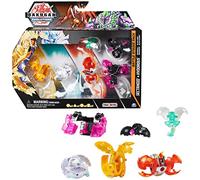 BAKUGAN Lot de 6 balles de Combat « Evolutions » avec 1 Balle Platinum (Pyrus Sectanoid), 2 balles Basiques (Aurelus Dragonoid, Haos Hydorous), 1 Geogan (Darkus Badadrill) et 2 Nanogan (Darkus Fury,