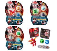 Bakugan, Starter Pack 3 personnages, Pyrus Phaedrus, Créatures transformables à collectionner, à partir de 6 ans