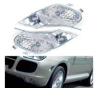 BAKUGO 2 Pièces Clignotant d'angle Latéral pour Aile Avant De Voiture Clignotant d'angle Latéral pour Porsche Cayenne 2003 2004 2005 2006