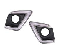 BAKUGO 2 Pièces LED Feux De Jour Brouillard Lumière DRL Clignotants Lumière pour Toyota Hilux Revo Vigo 2015 2016 2017-White Yellow