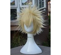 Bakugou Katsuki Bakugo Cosplay Wigs Short Linen Blonde Heat Resistant Synthetic Hair Wig + Wig Cap