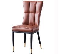 BAKULI Chaises de Salle à Manger Cuisine Latérales Rembourrées Cuir Mat Salon Pieds Métal Modernes Milieu Siècle pour, Chambre Coucher(Orange)