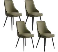 BAKULI Chaises de Salle à Manger Ensemble 4, Cuisine Cuir Pieds Réglables Fer Squelette avec Dossier Rembourré(D)