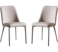 BAKULI Ensemble Chaises Cuisine Salle Manger Tissu Touffeté 1/2/4/6/8 avec Pieds Métal Acier Carbone Meubles Rembourrés Modernes for Salon Décoration Intérieure(D,Set of 2)