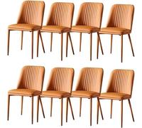 BAKULI Ensemble Chaises Cuisine Salle Manger Tissu Touffeté 1/2/4/6/8 avec Pieds Métal Acier Carbone Meubles Rembourrés Modernes for Salon Décoration Intérieure(A,Set of 8)