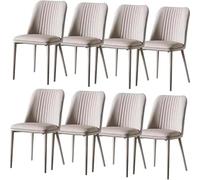 BAKULI Ensemble Chaises Cuisine Salle Manger Tissu Touffeté 1/2/4/6/8 avec Pieds Métal Acier Carbone Meubles Rembourrés Modernes for Salon Décoration Intérieure(E,Set of 8)