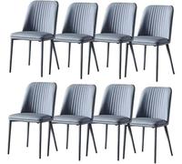 BAKULI Ensemble Chaises Cuisine Salle Manger Tissu Touffeté 1/2/4/6/8 avec Pieds Métal Acier Carbone Meubles Rembourrés Modernes for Salon Décoration Intérieure(C,Set of 8)