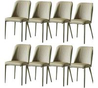 BAKULI Ensemble Chaises Cuisine Salle Manger Tissu Touffeté 1/2/4/6/8 avec Pieds Métal Acier Carbone Meubles Rembourrés Modernes for Salon Décoration Intérieure(B,Set of 8)