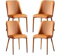 BAKULI Ensemble Chaises Cuisine Salle Manger Tissu Touffeté 1/2/4/6/8 avec Pieds Métal Acier Carbone Meubles Rembourrés Modernes for Salon Décoration Intérieure(C,Set of 4)