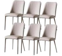 BAKULI Ensemble Chaises Cuisine Salle Manger Tissu Touffeté 1/2/4/6/8 avec Pieds Métal Acier Carbone Meubles Rembourrés Modernes for Salon Décoration Intérieure(A,Set of 6)