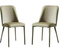 BAKULI Ensemble Chaises Cuisine Salle Manger Tissu Touffeté 1/2/4/6/8 avec Pieds Métal Acier Carbone Meubles Rembourrés Modernes for Salon Décoration Intérieure(E,Set of 2)