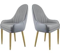 BAKULI Ensemble De 2 Chaises Salle Manger Chaise Moderne Rembourrée Cuir Microfibre Meubles Cuisine Salon Élégants Dossier Ergonomique avec Pieds Métal(F)