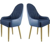 BAKULI Ensemble De 2 Chaises Salle Manger Chaise Moderne Rembourrée Cuir Microfibre Meubles Cuisine Salon Élégants Dossier Ergonomique avec Pieds Métal(J)