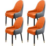 BAKULI Ensemble de 4 Chaises Salle Manger Modernes, Cuisine Rembourrées Cuir Microfibre avec Pieds Métal Et Dossier Ergonomique for Salon Chambre Coucher(G)