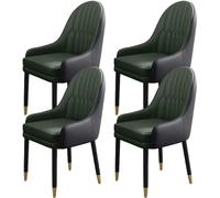 BAKULI Ensemble de 4 Chaises Salle Manger Modernes, Cuisine Rembourrées Cuir Microfibre avec Pieds Métal Et Dossier Ergonomique for Salon Chambre Coucher(E)
