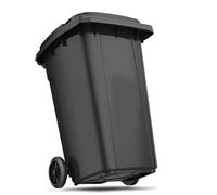 BAKULI Grande Poubelle D'extérieur Commerciale Couvercle Poignée Antidérapante Rouleau Résistant L'usure Terrasse Bord Route(Negro,240L)