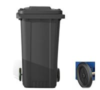 BAKULI Poubelle Cuisine 30L 50L 100L 120L 240L Usage Résidentiel Commercial Avec Roulettes Couvercle Idéale For Jardin Garage Terrasse Ou L'extérieur(Negro,100L)