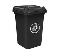 BAKULI Poubelle Cuisine 50 L 100 120 Grande D'extérieur Avec Roulettes Couvercle Idéale For Porche Jardin Terrasse Patio(Negro,50L)