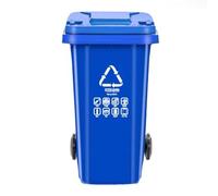 BAKULI Poubelle D'extérieur 80L/100L/120L/240L Avec Couvercle Grande Capacité Robuste Commerciale Roulettes Résistantes L'usure(Blue,100L)