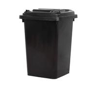 BAKULI Poubelle Extérieure Plastique Qualité Commerciale | Poubelle Extérieure, Conception Cylindrique Longue, For Le Tri Extérieur(Negro,50L)
