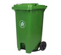 BAKULI Poubelle Roulettes 100L/120L/ 240 L Design Parfait Avec Interrupteur Pédale Corbeille Déchets Robuste Commerciale Grande Capacité For Porche Jardin Garage(Green,100L)