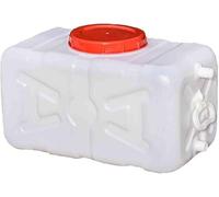 BAKULI Réservoir Stockage d'eau Rectangulaire Plastique Récipient Stockage d'eau Purifiée Qualité Alimentaire Adapté Une Utilisation Extérieur(White,50L)