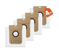 BAKUUM Lot de 4 sacs à poussière de qualité supérieure pour Cecotec Conga 11090 Spin Revolution. Accessoires. Plus longue durée de vie et filtration supérieure. Sacs de vidange automatique