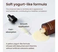 Bakuvita Revitalizing Ampoule 50ml - Sérum Bakuchiol, Une Alternative Au Rétinol, Sérum Coréen À La Vitamine C + E, Soin Des Pores, Raffermissant, Végane