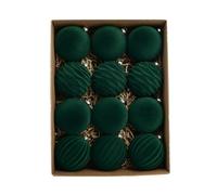 Bal de Noël bondé - Ensemble de boules de 12 velours, décoration suspendue à pendentif premium | Glam Tree Embellissement pour célébrations, fêtes, fonctions de vacances, réceptions de mariage