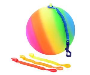 Bal regenboog met koord JohnToy: 23 cm (29621) TOY NEUF