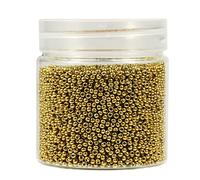 Bala&Fillic 2mm Perles de Rocaille 10000pcs/110 Grammes dans une Boîte 12/0 Petites Dorées Couleur Perles de Rocaille pour la Fabrication de Bijoux (Dorées)