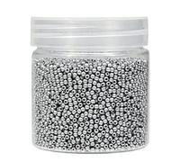 Bala&Fillic 2mm Perles de Rocaille 10000pcs/110 Grammes dans une Boîte 12/0 Petites MatteArgent Couleur Perles de Rocaille pour la Fabrication de Bijoux (MatteArgent)