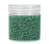 Bala&Fillic 2mm Perles de Rocaille 10000pcs/110 Grammes dans une Boîte 12/0 Petites MatteVert Couleur Perles de Rocaille pour la Fabrication de Bijoux(MatteVert)