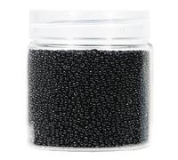 Bala&Fillic 2mm Perles de Rocaille 10000pcs/110 Grammes dans une Boîte 12/0 Petites Noires Couleur Perles de Rocaille pour la Fabrication de Bijoux (Noires)