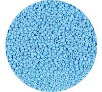 Bala&Fillic 2mm Perles de Rocaille Bleu Clair de Environ 9000 pièces/100g, 12/0 Perles en Verre pour Fabrication de Bracelets et Colliers (Bleu Clair)