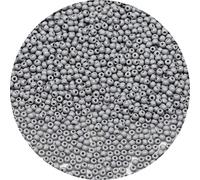 Bala&Fillic 2mm Perles de Rocaille Gris de Environ 9000 pièces/100g, 12/0 Perles en Verre pour Fabrication de Bracelets et Colliers (Gris)