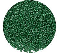 Bala&Fillic 2mm Perles de Rocaille Vert Foncé de Environ 9000 pièces/100g, 12/0 Perles en Verre pour Fabrication de Bracelets et Colliers (Vert Foncé)