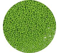 Bala&Fillic 2mm Perles de Rocaille Vert olive de Environ 9000 pièces/100g, 12/0 Perles en Verre pour Fabrication de Bracelets et Colliers (Vert olive)