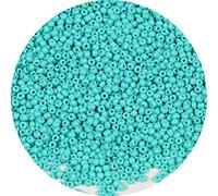 Bala&Fillic 2mm Perles de Rocaille Vert Turquoise de Environ 9000 pièces/100g, 12/0 Perles en Verre pour Fabrication de Bracelets et Colliers (Vert Turquoise)