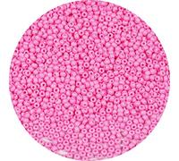 Bala&Fillic 2mm Pink Couleur Perles de Rocaille 9000pcs/100 Grams in Bag, 12/0 Pink Small Seed Beads for Making Jewelry Earring Bracelets necklace