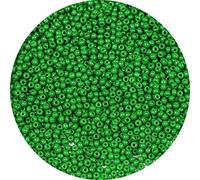Bala&Fillic 2mm Vert Couleur Perles de Rocaille 9000pcs/100 Grams in Bag, 12/0 Green Small Seed Beads for Making Jewelry Earring Bracelets necklace (Green)